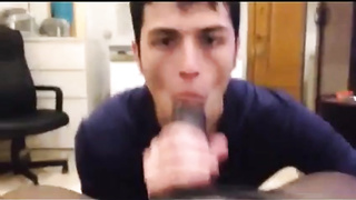 White Mexican Young Boy Sucking Black Cock Eating Cums 5