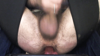 Fake Penis railing on my bouncer.