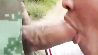 thai man BJ & cum swallow outside (in mouth - 1'32'') 2