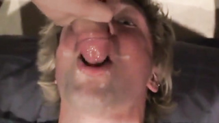 Fucking the twink's mouth and cumming on his face 12