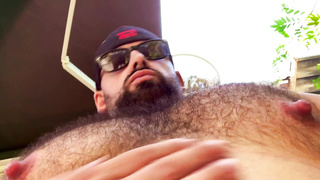 Wordy Father's Furry Musky Pits and Ginormous Pumped Muscle Boobies