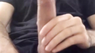 Stroking big long hard cock big bellend muchroom head 7