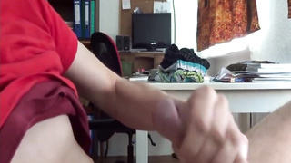 Skinny guy cumming a lot 4