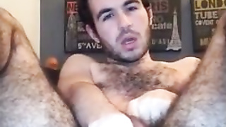 Fingering his hairy ass hole 8