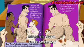 Gay sex Cartoon: naughty uncle and his nephews