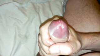 My big uncut cock shooting cum 3