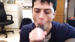 White Mexican Young Boy Sucking Black Cock Eating Cums 8