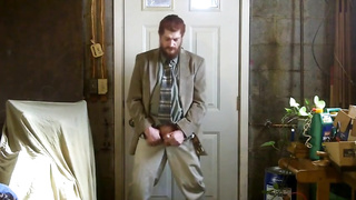 Str8 Israeli daddy jerk off in suit 8