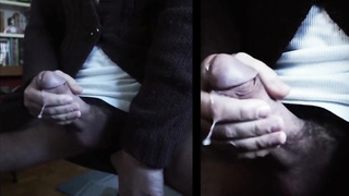 Cumshot in split screen 11