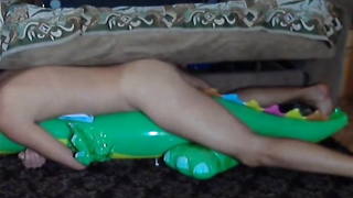Big inflatable alligator humping cum 11
