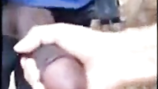 Playing with big black cock 4