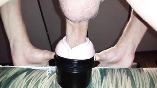 Fleshlight quick fuck and cum