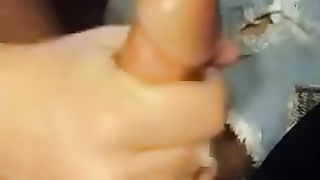 Guy cums on his buddy's cock then uses it as lube 6