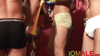 Bald latino hunk leaves party to get facial after bareback