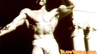 Classic muscle gay studs wanking their hairy cocks hardcore