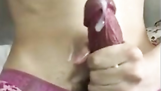 Asian CD enjoys cumming 9