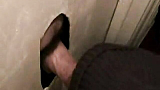 Hot sucking action at the homemade glory hole 6 12