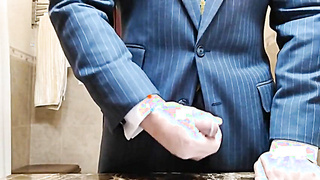 Str8 daddy jerking off in suit 10
