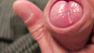 Bed uncut foreskin gaming closeup cum 12