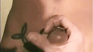 playing with his cock and hands while he 9