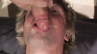 Fucking the twink's mouth and cumming on his face 17
