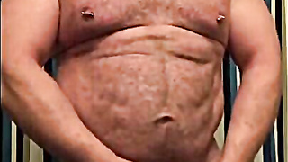 Sexy Daddy Bear Jerking Off In the Bathroom 6