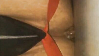 Cummy Hole Penetrated by a Skinny Sex Toy