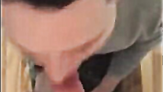 Twink Swallows Big Cock, Amateur Blowjob Video