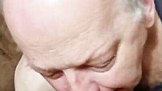 Mature Gay Man Sucks a Huge Black Cock