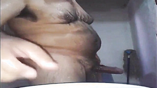 Big-Cock Pakistani Daddy Showers in Locker Room