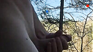 Outdoor Twink Masturbating in the Woods