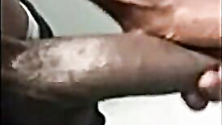 Big Black Cock Masturbation at Work