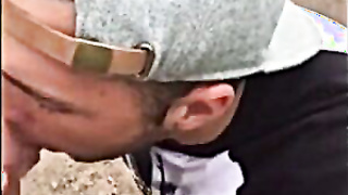 Fat Cock Sucking in the Woods by Horny Amateur