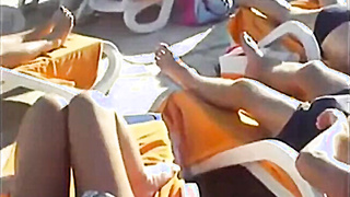 Daddies' Big Cocks Bulging in the Pool