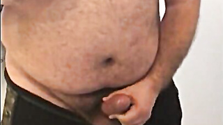 Fat Bear Stroking His Big Cock 8