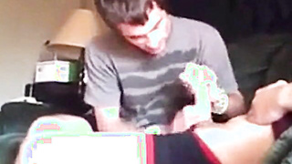 Roommates Filmed Getting a Blowjob by a Twink