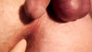 Crossdresser gapes his ass and cums hard 2