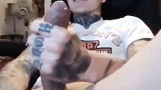 Latin Twink With Biggest Tattooed Cock Masturbates 2