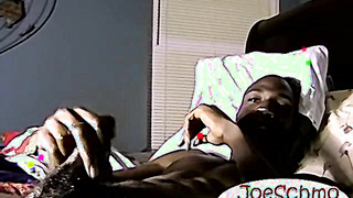 Hot JBone drops a thickload after wanking off his black cock
