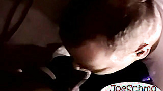 Big dude helps twink relax by sucking his thick black cock