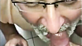 Old Man Receives a Blowjob