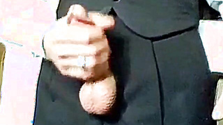 Amateur Daddy Stroking Hard in a Suit 3