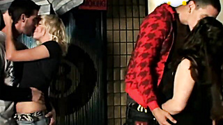 Straight buddies hot foursome fucking with sexy girlfriends