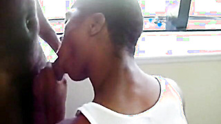 Black Threesome Amateur Blowjob Video 3