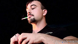 Smoker Mason Lear found pleasure after a sensual cock stroking