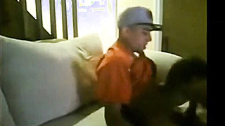 Daddy Gives Twink Thug His First BJ