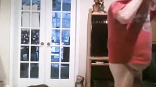 Fat Daddy Strips and Strokes on Webcam 4