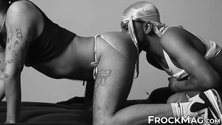 Horny black twink Ronnie rimmed hard the juice wet hole of sexy Adidas Papi