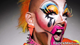 Kinky cake eating and kissing compilation with kinky clowns Jarry the Clown and Sandy Devastation