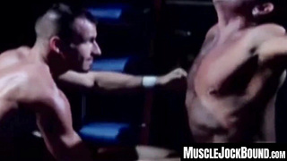 MuscleJockBound.com - Rough threesome with choking and domination for a submissive man seeking pleasure